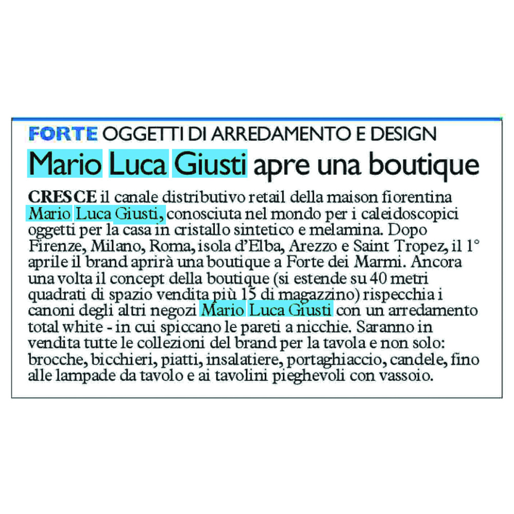 Forte, oggetti di arredamento e design