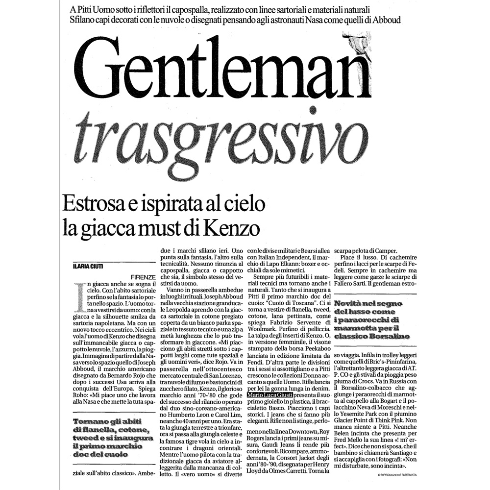 Gentleman trasgessivo