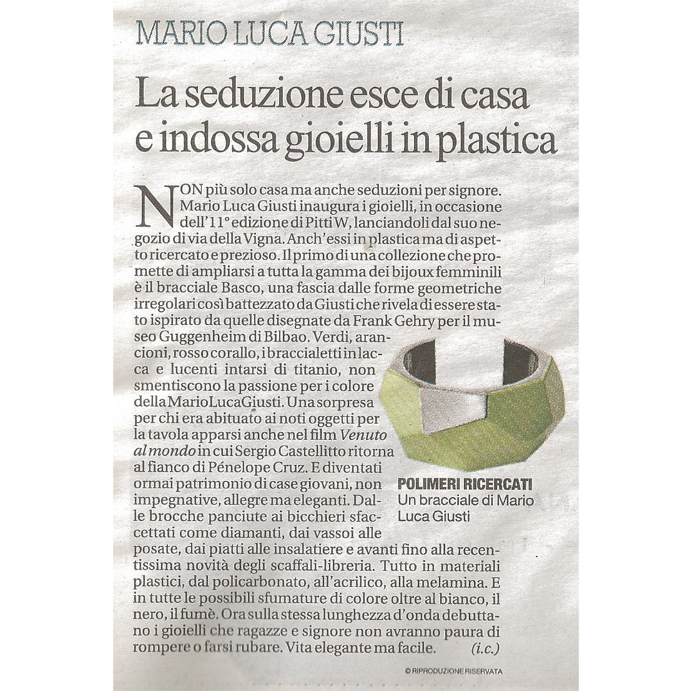 La seduzione esce di casa e indossa gioielli in plastica