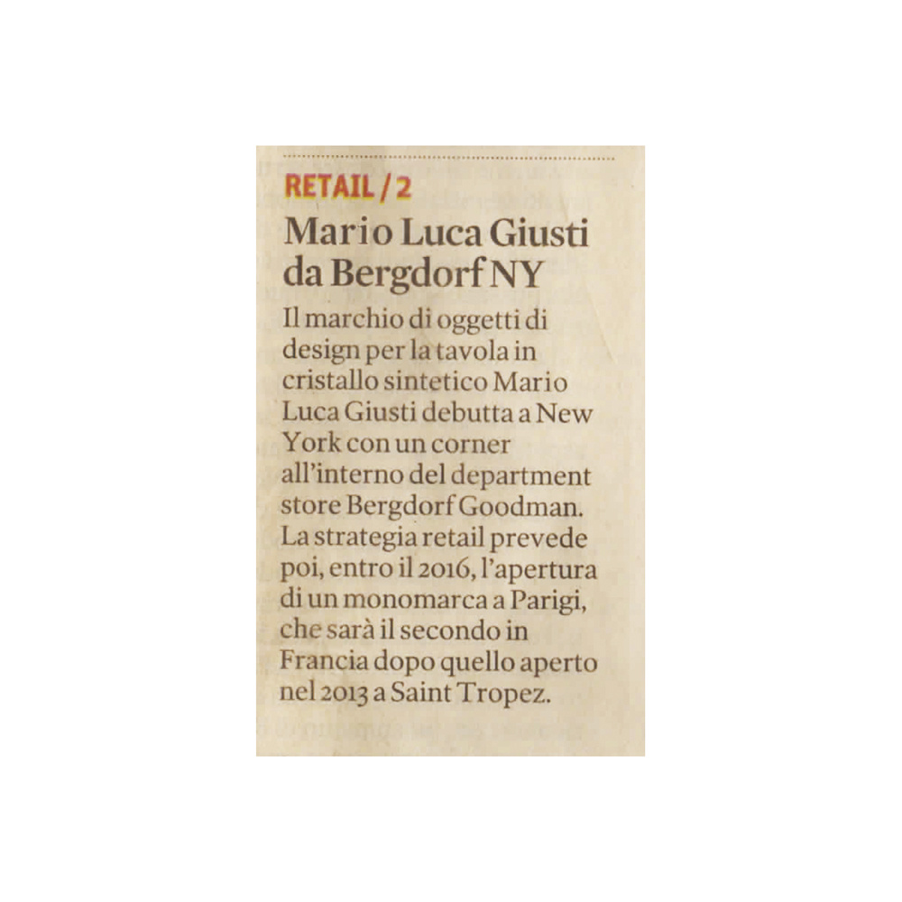 Mario Luca Giusti da Bergdorf NY