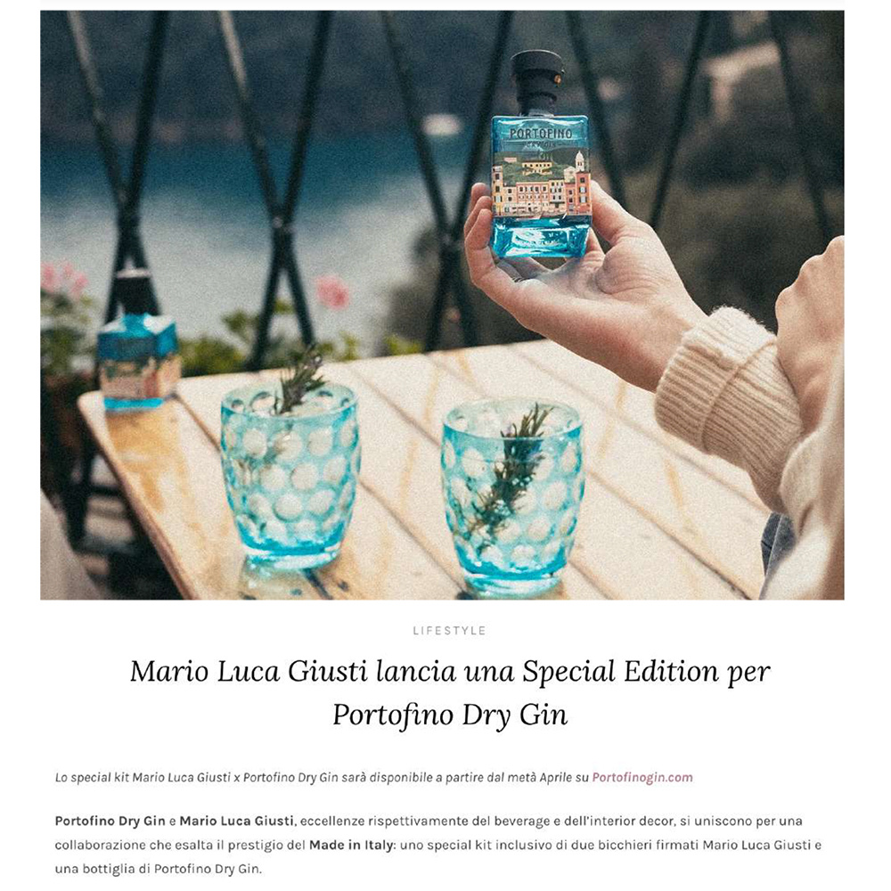 Mario Luca Giusti Lancia Una Special Edition Per Portofino Dry Gin