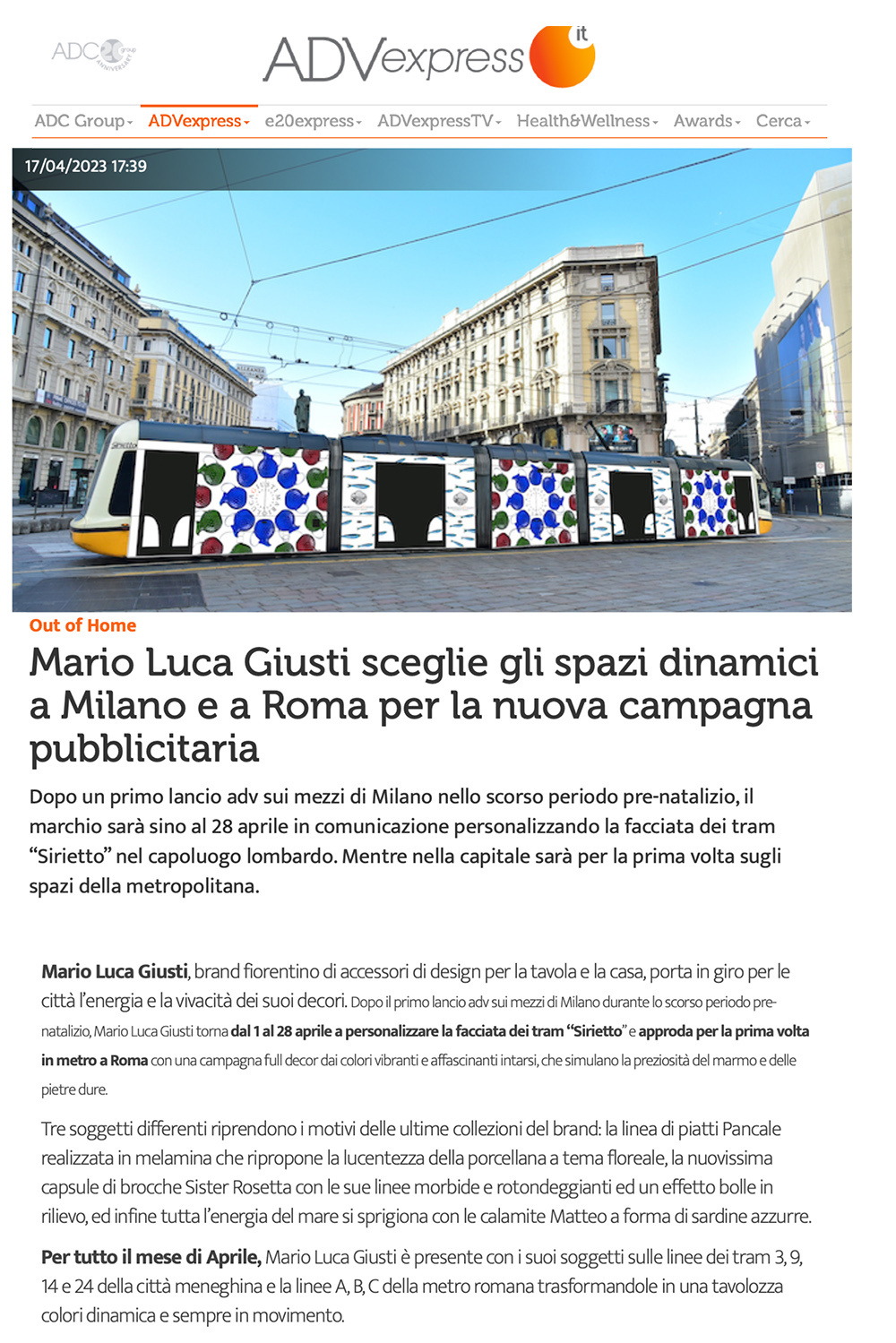 Mario Luca Giusti Sceglie Gli Spazi Dinamici a Milano e a Roma Per la Nuova Campagna Pubblicitaria 