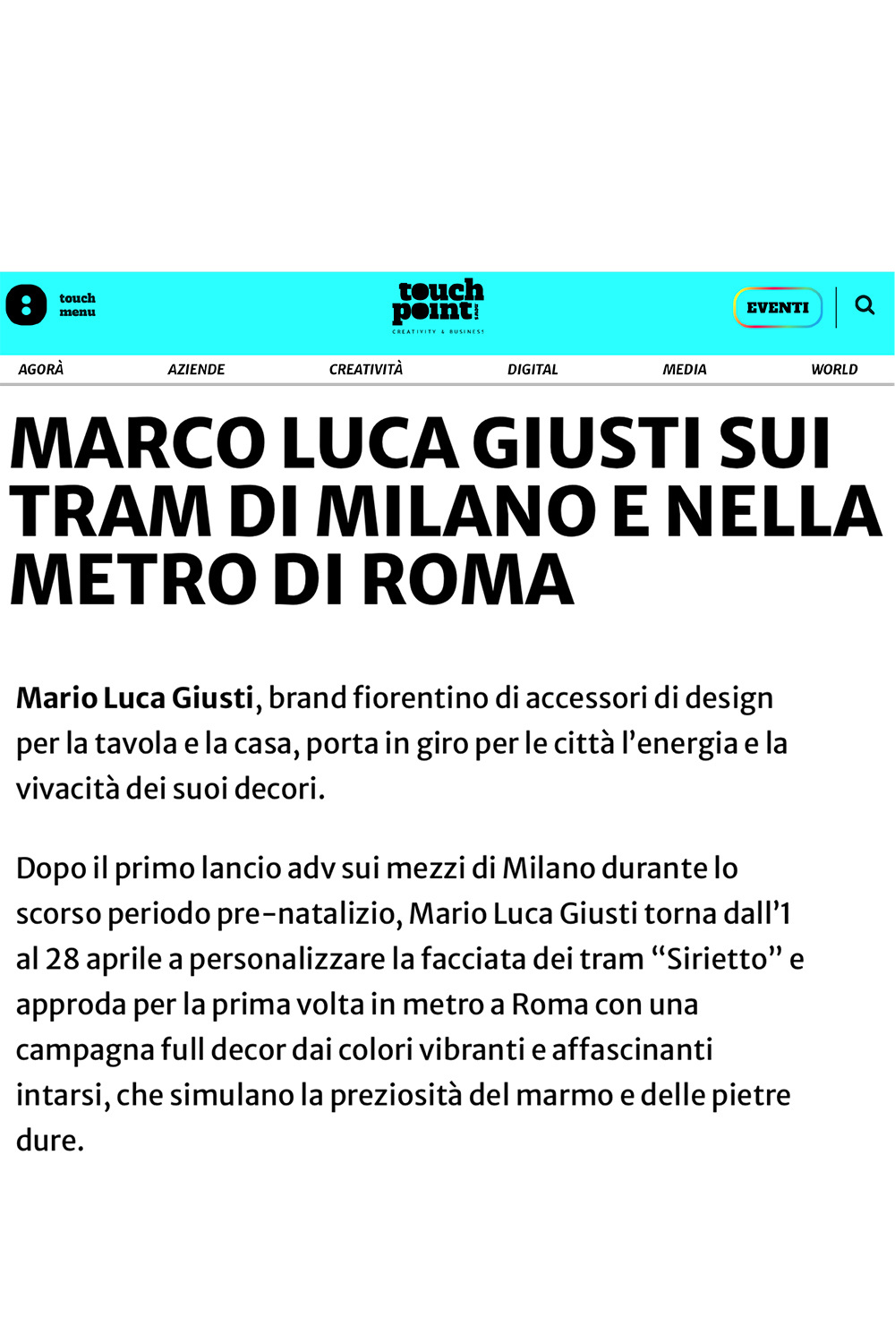 Mario Luca Giusti Sui Tram Di Milano e Nella Metro Di Roma 