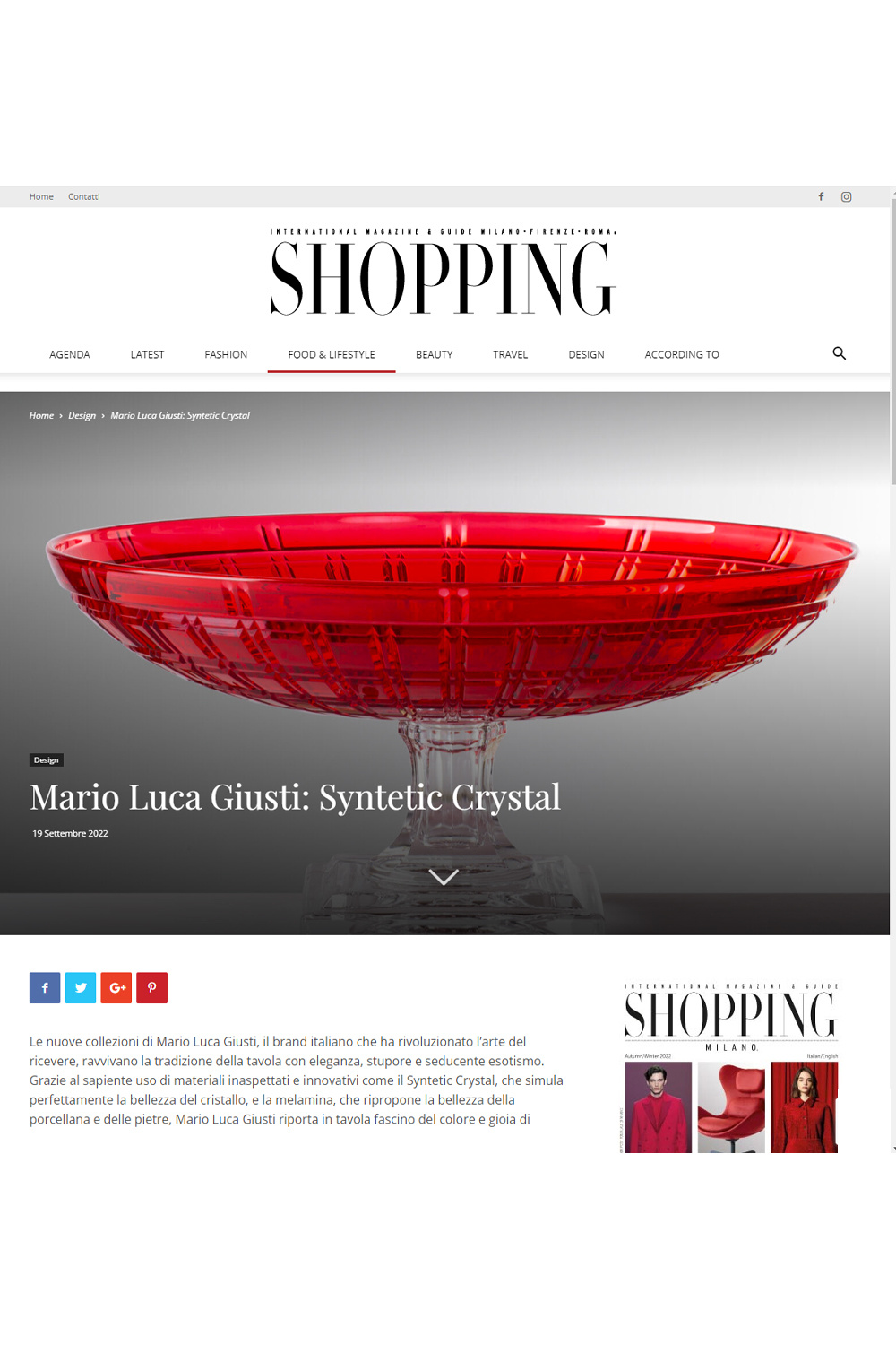Mario Luca Giusti: Synthetic Crystal