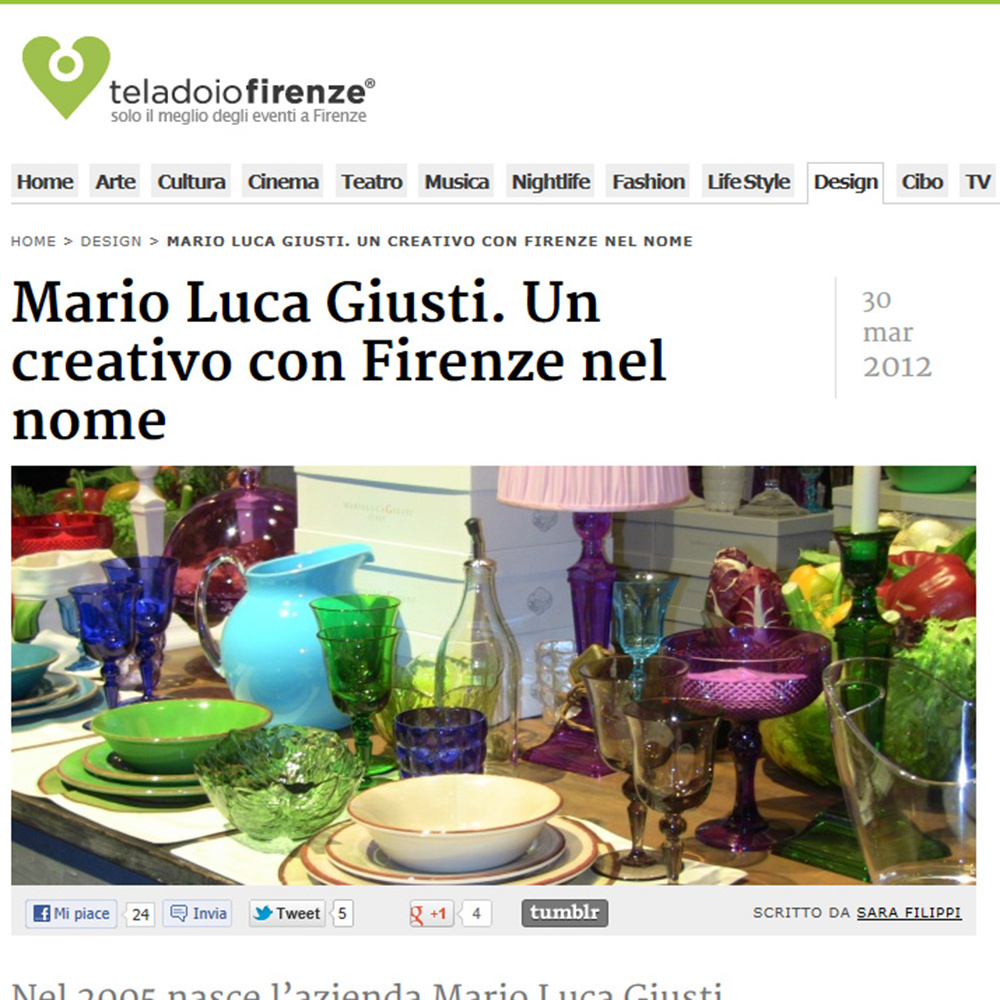 Mario Luca Giusti. Un creativo con Firenze nel nome