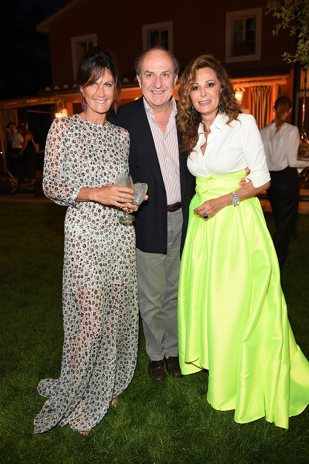 Mario Luca Giusti con Daniela Santanchè e un'amica