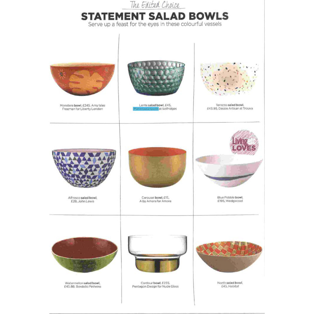 Statement salad bowls