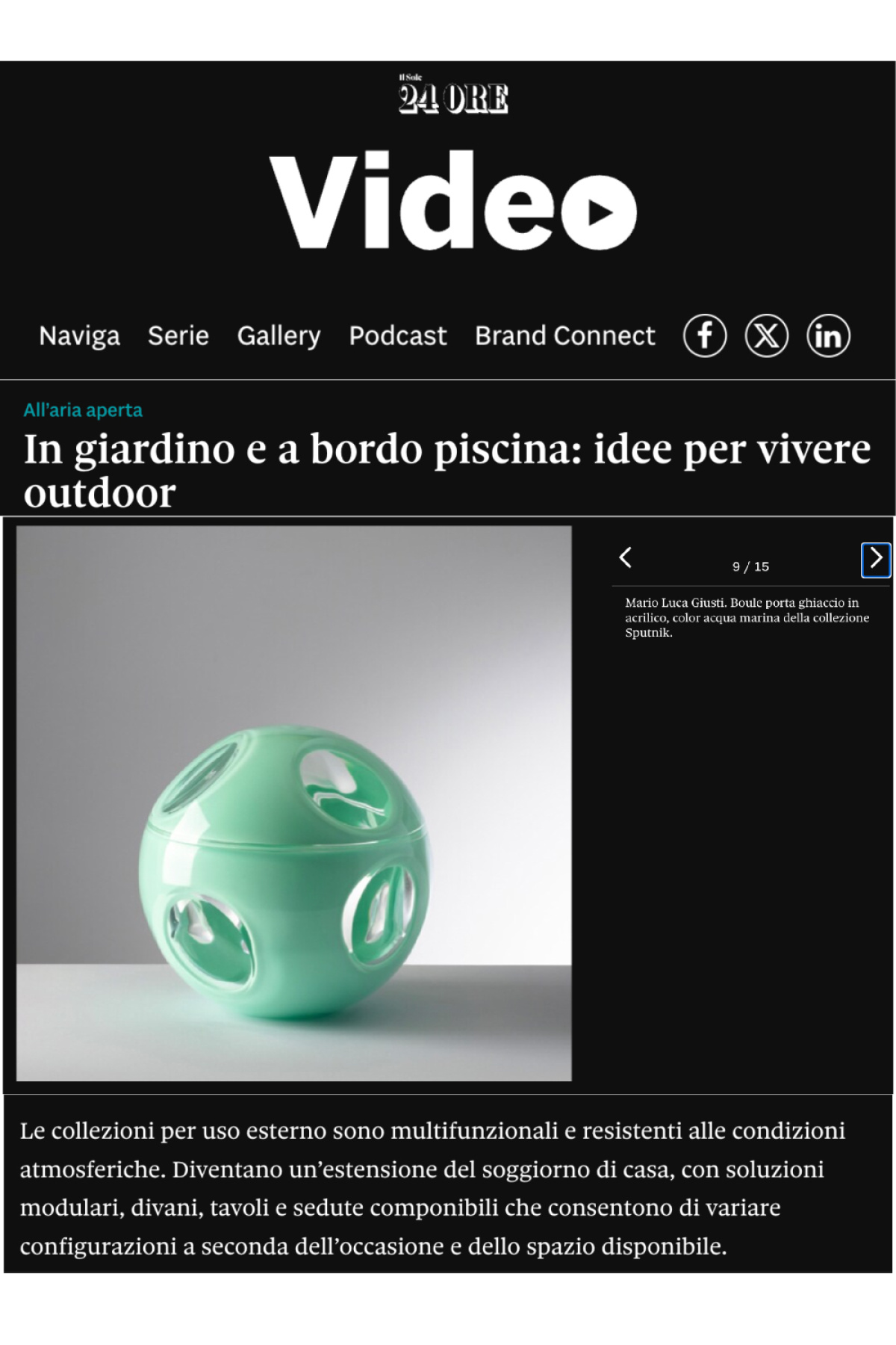 In giardino e a bordo piscina 